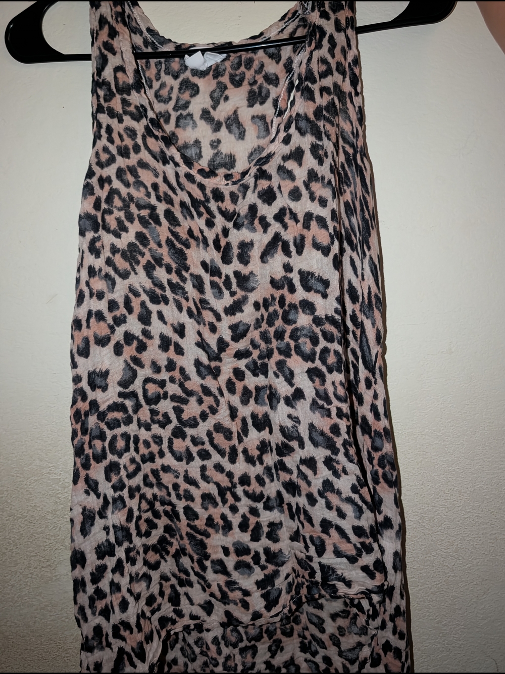 Felicite Leopard Print Gauze Cotton Tank Top- Size 2